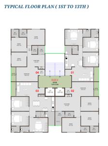 Project Image of 772.96 - 867.57 Sq.ft 3 BHK Apartment for buy in Vrundavan Greens