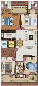 Project Image of 0.0 - 2100.0 Sq.ft 4 BHK Apartment for buy in Goyal Floors
