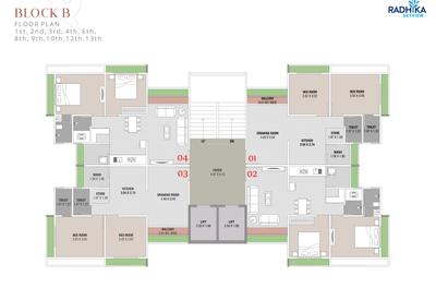Project Image of 566.29 - 613.33 Sq.ft 2 BHK Apartment for buy in Shubhshree Radhika Skyview