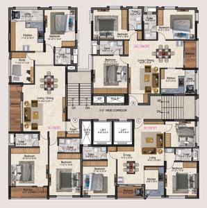 Project Image of 1200.0 - 1952.0 Sq.ft 3 BHK Apartment for buy in Nutech Eleven On 11