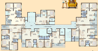 Project Image of 559.0 - 726.67 Sq.ft 2 BHK Apartment for buy in Raahee Kasturi
