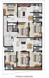 Brahmani Brundhavan Brundhavan Typical Floor Cluster Plan 1