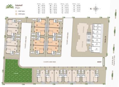 Project Image of 973.7 - 1385.42 Sq.ft 3 BHK Duplex for buy in Aangan Palm Villa