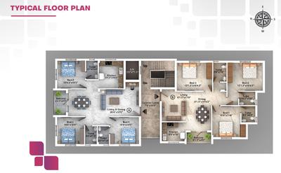 Project Image of 1295.0 - 1355.0 Sq.ft 3 BHK Apartment for buy in Rajarathnam RC Thillai