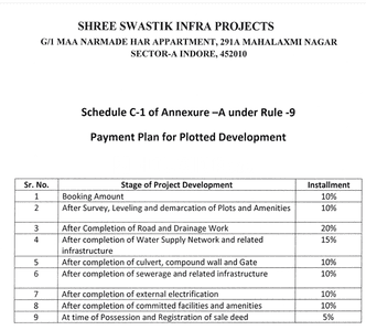 Shree Swastik Corridor Construction Linked Payment (CLP) 1