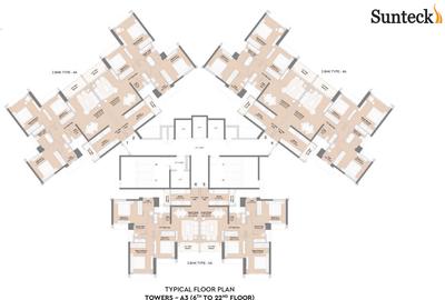 Project Image of 634.0 - 1196.0 Sq.ft 2 BHK Apartment for buy in Sunteck Beach Residences