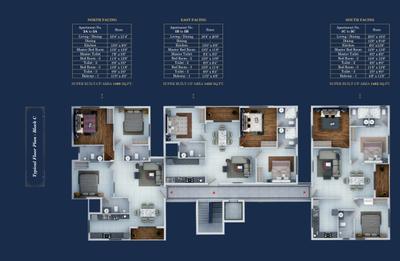 Project Image of 1435.0 - 1820.0 Sq.ft 3 BHK Apartment for buy in Bluemoon Yash