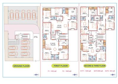 Esha Blossom Blossom Cluster Plan From Ground to 4th Floor 1