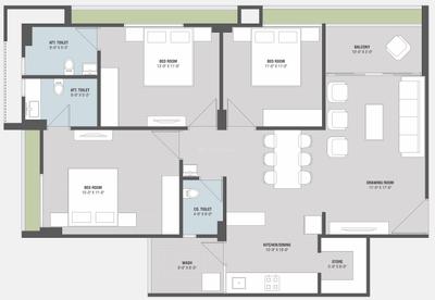 Project Image of 1036.0 - 1460.0 Sq.ft 3 BHK Apartment for buy in Shakti Awadh Prangan