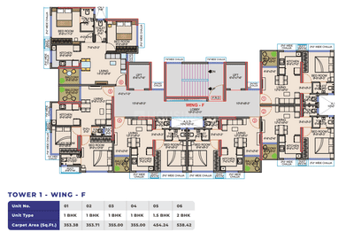 Project Image of 353.17 - 538.42 Sq.ft 1 BHK Apartment for buy in MPCHFLS Galaxy Heights Tower 1