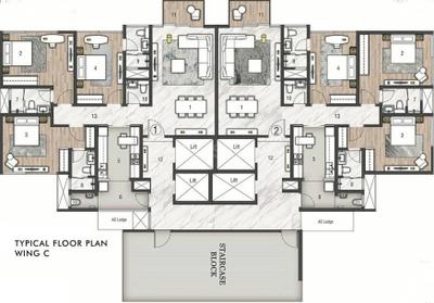 Project Image of 1258.0 - 1862.0 Sq.ft 3 BHK Apartment for buy in Rustomjee Paramount Wing C