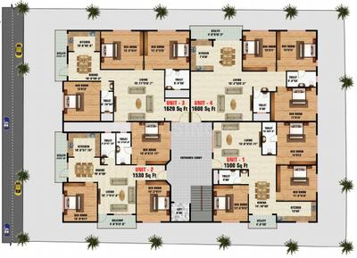 Project Image of 1500.0 - 1620.0 Sq.ft 3 BHK Apartment for buy in S L V Royal Homes