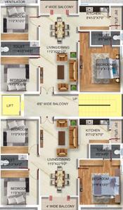 Project Image of 0.0 - 1249.91 Sq.ft 3 BHK Apartment for buy in Sri Virinchi Signature