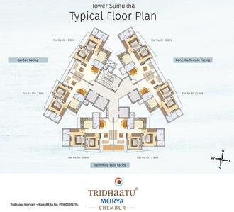 Project Image of 646.16 - 692.77 Sq.ft 2 BHK Apartment for buy in Tridhaatu Morya II