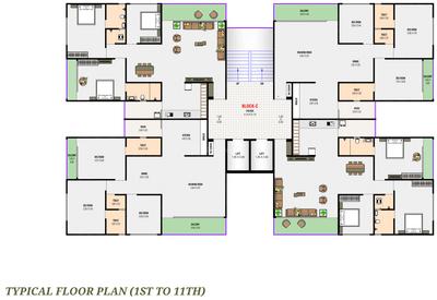 Project Image of 1241.19 - 2308.86 Sq.ft 3 BHK Apartment for buy in Kanha Nest Elina