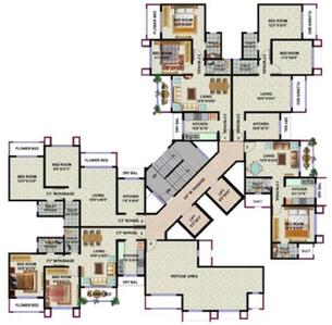 Project Image of 392.02 - 607.19 Sq.ft 1 BHK Apartment for buy in HDIL Galaxy Apartments CDF Wings