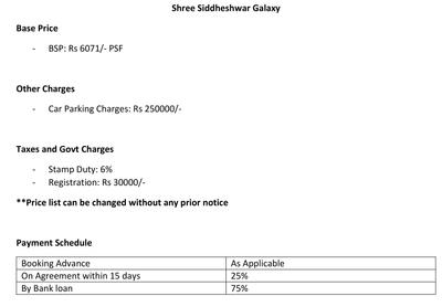 Project Image of 0.0 - 1120.0 Sq.ft 3 BHK Apartment for buy in Shree Siddheshwar Galaxy