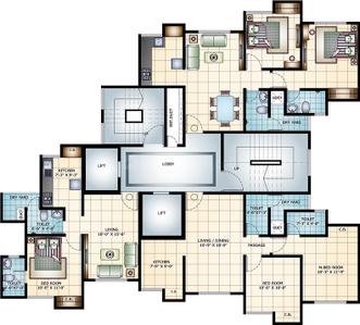 Project Image of 0.0 - 954.0 Sq.ft 2 BHK Apartment for buy in DSS Mahavir Estella C D