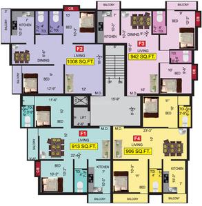 Project Image of 906.0 - 1197.0 Sq.ft 2 BHK Apartment for buy in VGK Samyuktha