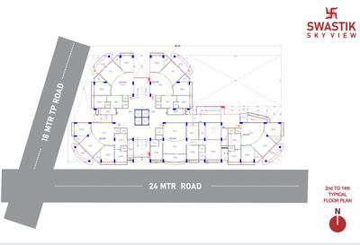 Project Image of 2250.0 - 2565.0 Sq.ft 3 BHK Apartment for buy in Swastik Skyview