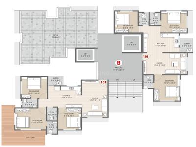 Project Image of 594.6 - 737.11 Sq.ft 2 BHK Apartment for buy in Savani Prayosha Elite Tower A And B