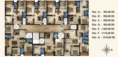 Project Image of 950.0 - 1418.0 Sq.ft 2 BHK Apartment for buy in Sai Abodes