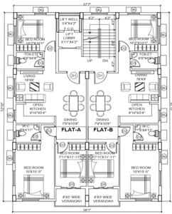 SSK Navratan Navratan Cluster Plan For Typical Floor Plan 2