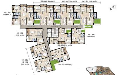 Project Image of 788.0 - 1299.0 Sq.ft 1 BHK Apartment for buy in Ayana 95