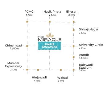Project Image of 1640 Sq.ft 3 BHK Apartment / Flat for sale in Pimple Saudagar for Rs. 16000000