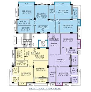 Project Image of 840.0 - 1224.0 Sq.ft 2 BHK Apartment for buy in Shanvi B S Apartment