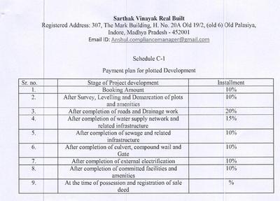 Sarthak Singapore Kishan Park Payment Plan and Price list 1