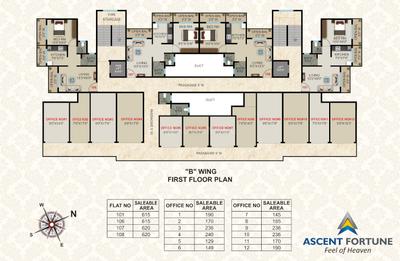 Project Image of 410.0 - 900.0 Sq.ft 1 BHK Apartment for buy in Ascent Fortune Phase 1