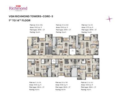 Project Image of 1029.0 - 1354.0 Sq.ft 2 BHK Apartment for buy in VGN Richmond Towers