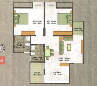 Project Image of 30.78 - 482.44 Sq.ft 2 BHK Apartment for buy in Balaji Rudra Enclave Phase 1