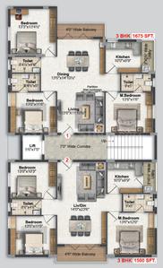 Project Image of 1499.95 - 1674.97 Sq.ft 3 BHK Apartment for buy in Rami Reddy Laxmi Ram Trinetra