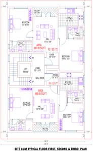 Arjun Elite Elite Cluster Plan from 1st to 3rd Floor 1