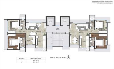 Project Image of 681.14 - 718.92 Sq.ft 2 BHK Apartment for buy in Prabhat Bageshree