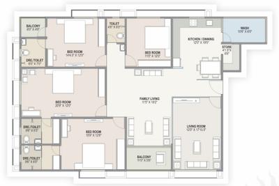 Project Image of 2250.0 - 3285.0 Sq.ft 3 BHK Apartment for buy in Sudarshan Pride