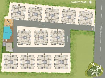 Project Image of 565.0 - 706.0 Sq.ft 2 BHK Apartment for buy in Shreenathji Akshar Green Phase 1