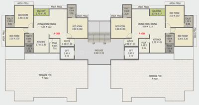Project Image of 1364.0 - 1376.0 Sq.ft 3 BHK Apartment for buy in Aarna 48