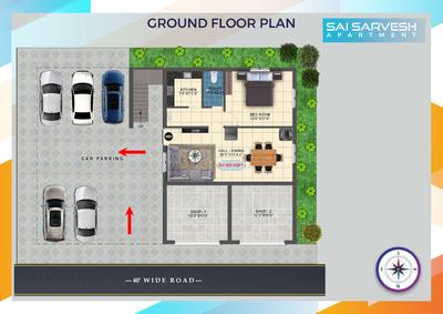 Project Image of 735.0 - 1050.0 Sq.ft 2 BHK Apartment for buy in Sri Sai Sarvesh Apartment