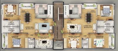 Project Image of 0.0 - 1690.0 Sq.ft 2 BHK Apartment for buy in AM Ahmed Residency