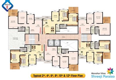 Project Image of 447.99 - 1154.11 Sq.ft 1 BHK Apartment for buy in Manohar Vikas Shreeji Paraiso Phase 2