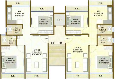 Project Image of 560.0 - 860.0 Sq.ft 1 RK Apartment for buy in Sai Prabhu Aura