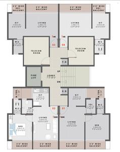 Project Image of 666.0 - 677.0 Sq.ft 1 BHK Apartment for buy in Ambika Apartment