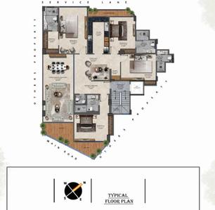 Altura Lajpat Nagar 3 Premium Builder Floors Lajpat Nagar 3 Premium Builder Floors Cluster Plan from 1st to 4th Floor 1