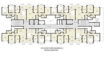 Project Image of 728.0 - 1115.0 Sq.ft 2 BHK Apartment for buy in Tharwani Majestic Towers Phase I