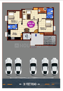 Project Image of 768.0 - 1023.0 Sq.ft 2 BHK Apartment for buy in JKB Royal Orchid