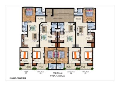 Project Image of 1100.0 - 1150.0 Sq.ft 2 BHK Apartment for buy in Trinity One