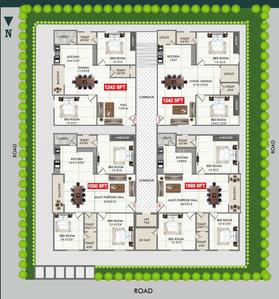 Project Image of 1241.94 - 1592.95 Sq.ft 2 BHK Apartment for buy in Gruhasthali Navya Castle